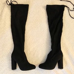 Thigh High Over The Knee Boots, Heel, Size 6